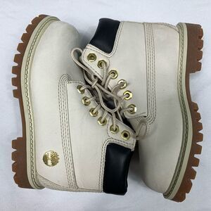 Timberland Kids White and Black Boots